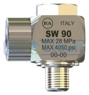 Переходник угловой 3/8"ш-3/8"г (нерж, вращ, тип SW90) PA