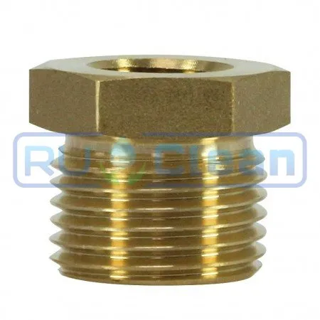 Переходник 1/4"г-3/8"ш R+M (400бар, лат)