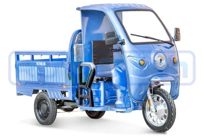 Трицикл электрический Rutrike Гермес Pro 1500 (темно-синий матовый)