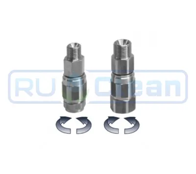 Переходник Mecline (400бар, 1/4"ш-1/4"г, Viton, нерж/сталь)