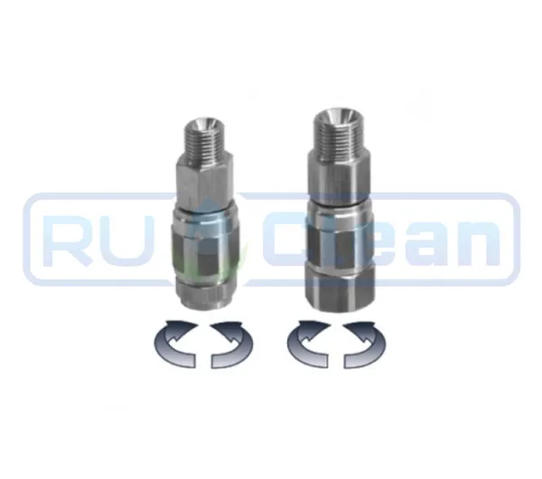 Переходник Mecline (400бар, 1/4"ш-1/4"г, Viton, нерж/сталь)