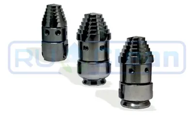 Форсунка каналопромывочная SNDH (20, 300бар, 1/2"г, 3-M6х6, 6-M6х6, вращ) Tecomec