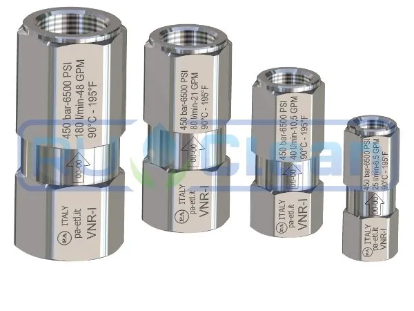 Обратный клапан PA VNR-I (1/2"г-1/2"г, 450бар, 80л/мин, нерж)