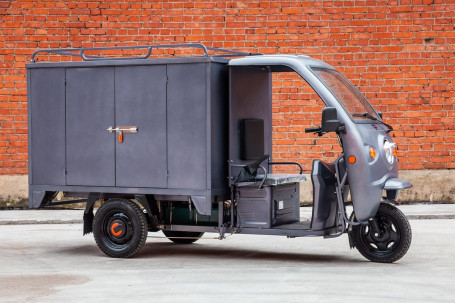 Трицикл электрический Rutrike КАРГО 1800 60V1000W (темно-синий)