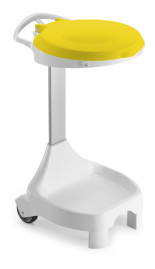 Держатель мешка TTS Smile E-60 (120л, ножки, колеса, желтая крышка)