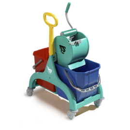 Тележка TTS Nick (2*25л, пласт, с отжимом Dry, зеленый)