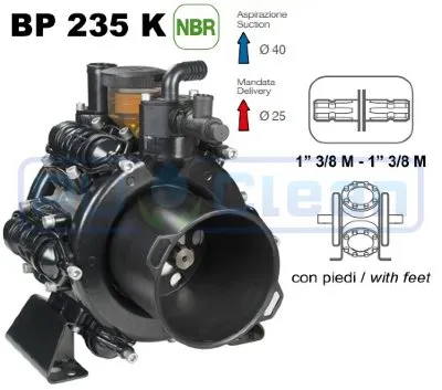 Мембранный насос Comet ВP 235 (20 бар, 222 л/мин, ВОМ 1"3/8)