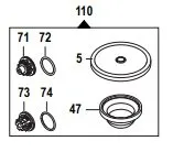 Ремкомплект Comet KIT110 (IDS 1201/1401, мембрана NBR)