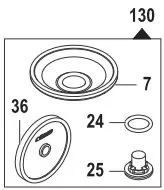 Ремкомплект Comet KIT130 (МР 20/25, мембрана NBR)