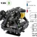 Мембранный насос Comet ВP135 D (20 бар, 124 л/мин, полый вал 20 мм-ВОМ 1"3/8)