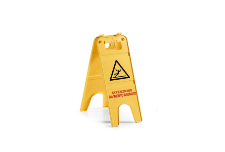 Указатель TTS &quot;Осторожно мокрый пол&quot; (полипроп, 2хсторонний, украинск и англ)