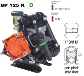 Мембранный насос Comet BP125 D 1" (20 бар, 117 л/мин, ВОМ 1"3/8)