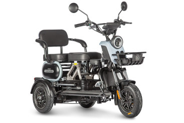 Трицикл электрический Wanshida UN MOTO (60V, 650W, черно-синий)
