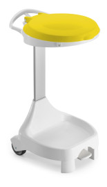 Держатель мешка TTS Smile E-70 (120л, педаль, ножки, колеса, желтая крышка)