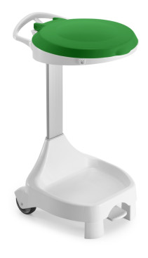 Держатель мешка TTS Smile E-70 (120л, педаль, ножки, колеса, зеленая крышка)