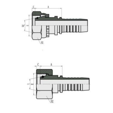 Фитинг высокого давления DKO-L (DN32, М45х2г, оцинк) Robin