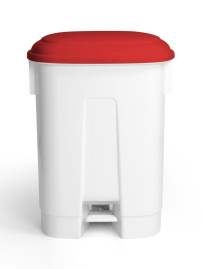 Контейнер TTS Derby XL (2х30л, педаль, разделитель, белый/красный)