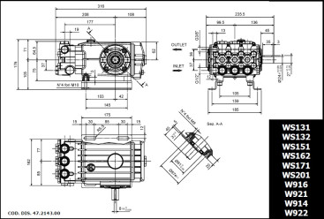 Насос высокого давления IPG WS151 (1450 об/мин)