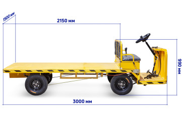 Тележка электрическая RuTrike ТРАНСПОРТЕР 3000 (платформа)