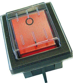 Кнопка (220В, 16А, красная)