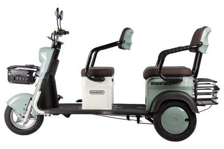 Трицикл электрический Rutrike Gelbert Beta (48/60V, 800W, сине-белый) (0000256-3029)