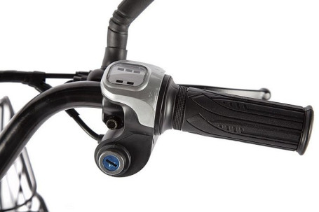 Электровелосипед GREEN CITY e-ALFA GL (сине-серый матовый)