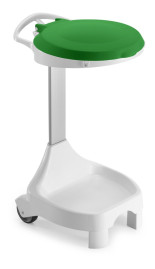 Держатель мешка TTS Smile W-60 (120л, ножки, колеса, зеленая крышка)