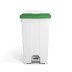 Контейнер мусорный TTS Derby XXL (90л, колеса, педаль, зеленая крышка)