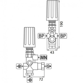 Регулятор давления UL 250 (3/8"г-3/8"г, 250 бар) R+M