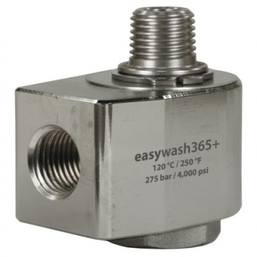 Переходник угловой 1/4&quot;ш-3/8&quot;г (275бар, нерж, вращ) R+M