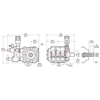 Насос высокого давления Comet LW-K 3525 S для К500 (1450 об/мин, с регулятором, с датчиками TS)