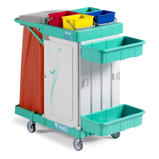 Тележка TTS Magic Line 210S (4х4л, закрытая, корзины, держ. мешка 120л) (ML210S0A0A00)