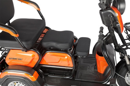 Трицикл электрический Rutrike Gelbert Caf (48/60V, 600W, оранжевый) (0000131-3037)