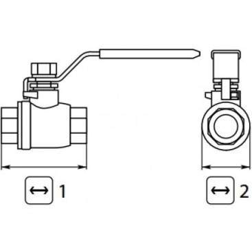 Кран гидравлический (3/4&quot;г-г, 140бар, 2-х ходовой, нерж) R+M