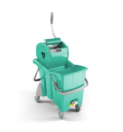 Ведро TTS ACTION PRO (30л, колеса, отжим Dry, 2 слив. отверстия, зеленый)