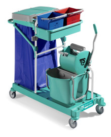 Тележка TTS Green Line 410-6 (28л, 2х6л, отжим Dry, держ. мешка 120 л)