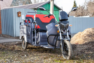 Трицикл электрический Rutrike Вояж-П 1200 60V800W (серый матовый, трансформер)