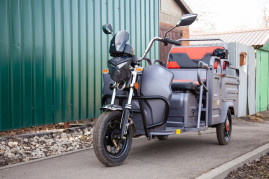 Трицикл электрический Rutrike Вояж-П 1200 60V800W (серый матовый, трансформер)