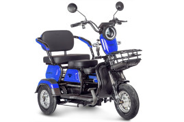  Трицикл электрический Rutrike Gelbert Caf 48V/60V 600Вт (синий)