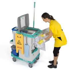 Тележка TTS Magic System 600V (20л, 2х4л, выдв. ящик, держ. мешка 90л)