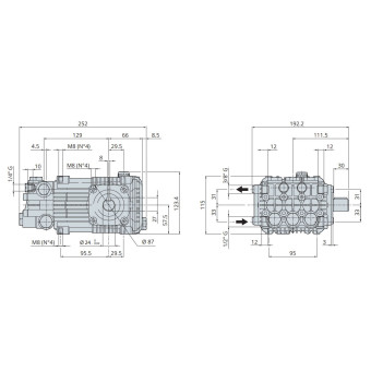 Насос высокого давления Annovi Reverberi RK 11.20 N DX