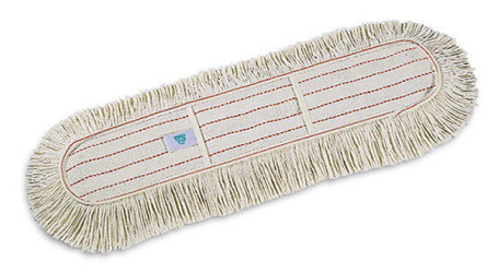 Моп с карманами TTS (100х13см, хлопок, для сухой уборки, белый)