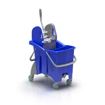 Ведро TTS ACTIONPRO (30 л, перегородка, колеса, 2 сливных отверстия, синий, 4шт)