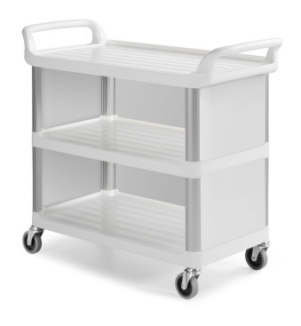 Тележка TTS Shelf A3700 (3 закр. полки, колеса d100мм, серый)