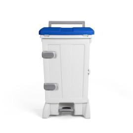 Ведро TTS Open-up (2х45л, колеса, педаль, дверь, разделитель, белый/синий)