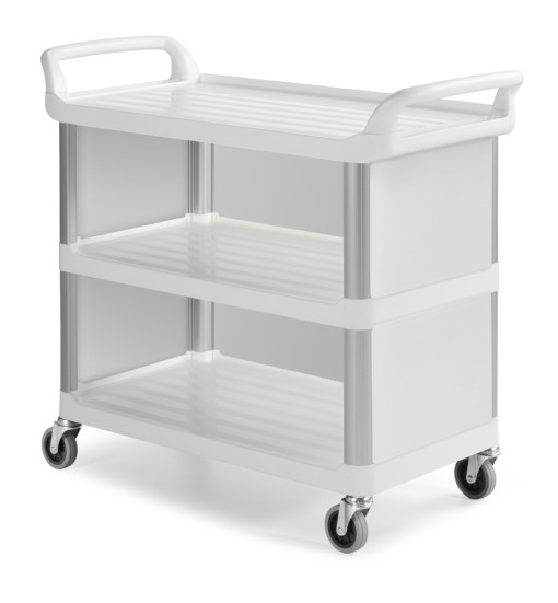 Тележка TTS Shelf A3700 (3 закр. полки, колеса d125мм, серый)