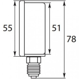 Манометр (250бар, 1/4"внеш, вход сбоку, D50мм, нерж) R+M