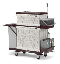 Тележка TTS MagicArt 262-R Safety Plus (1х20л, закрытая, рис. KAPOK, держ. мешка)