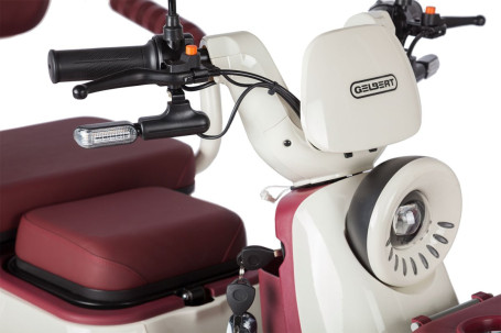 Трицикл электрический Rutrike Gelbert Mercury (48/60V, 650W, бело-красный) (0000265-3050)