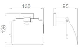 Держатель для туалетной бумаги Nofer BARCELONA (с крышкой, глянцевый)